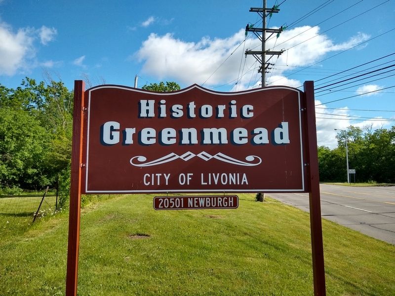 Historic Greenmead sign image. Click for full size.
