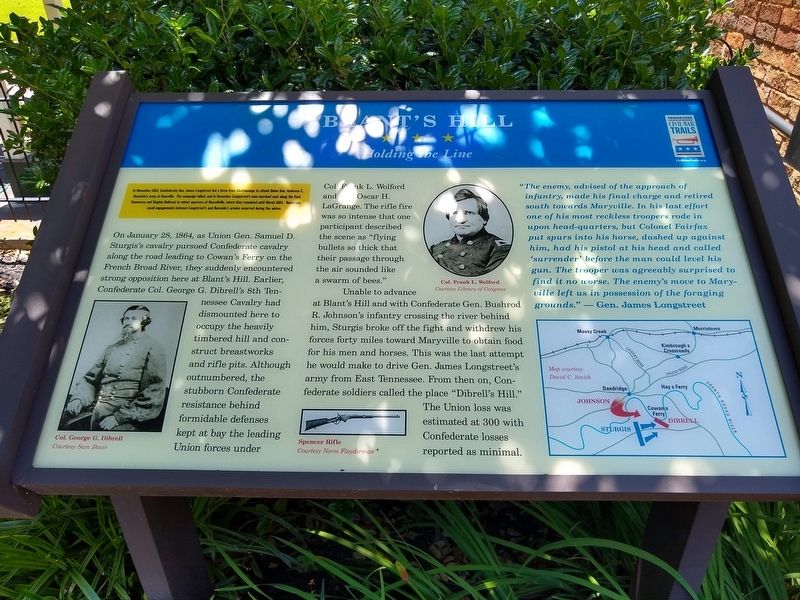 Blant’s Hill Marker. Click for full size. Blant’s Hill Marker image. Click for full size.