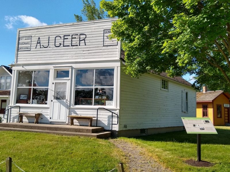 A.J. Geer Store and Marker image. Click for full size.