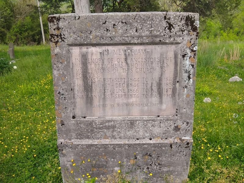 Big Spring Church Marker reverse. Click for full size. Big Spring Church Marker reverse image. Click for full size.