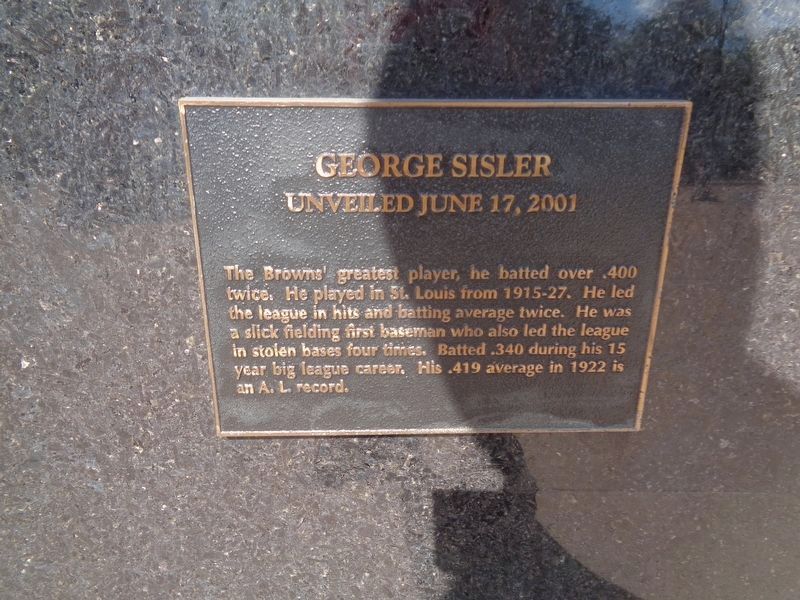 George Harold Sisler Marker image. Click for full size.