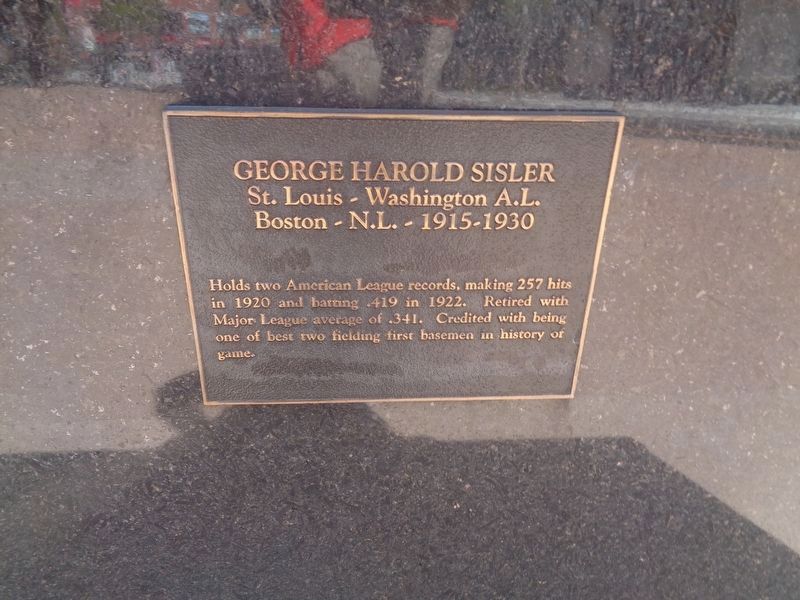 George Harold Sisler Marker image. Click for full size.