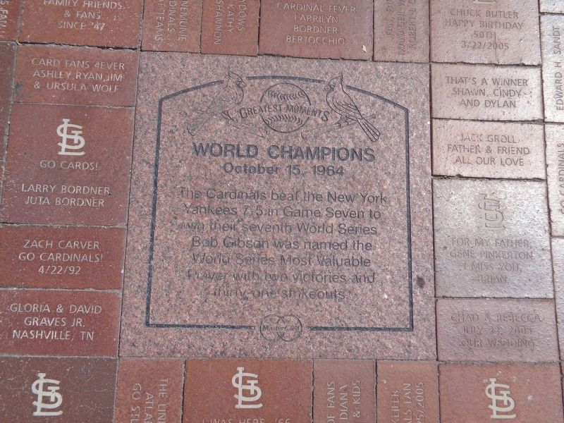 World Champions Marker. Click for full size. World Champions Marker image. Click for full size.