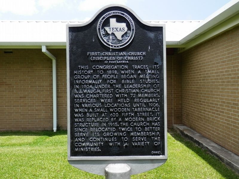 First Christian Church (Disciples of Christ) <small>Of Port Arthur</small> Marker image. Click for full size.