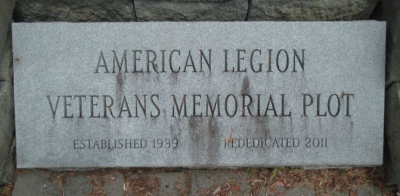 American Legion Veterans Memorial Plot Marker in Old Forge Cemetery image. Click for full size.