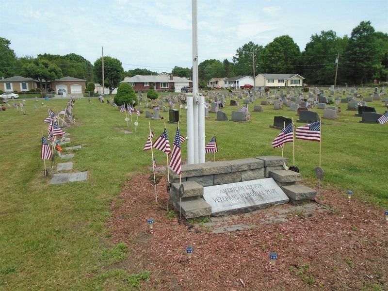 American Legion Veterans Memorial Plot and Marker in Old Forge Cemetery image. Click for full size.
