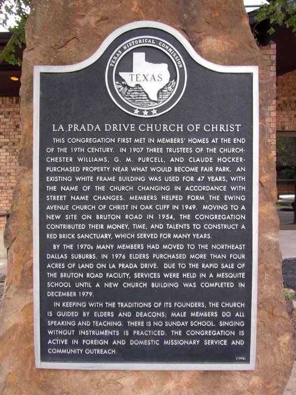 La Prada Drive Church of Christ Marker. Click for full size. La Prada Drive Church of Christ Marker image. Click for full size.