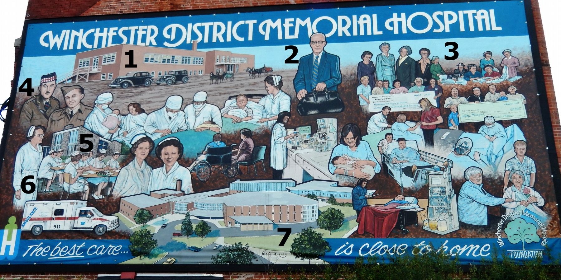 WInchester District Memorial Hospital Mural image. Click for full size.