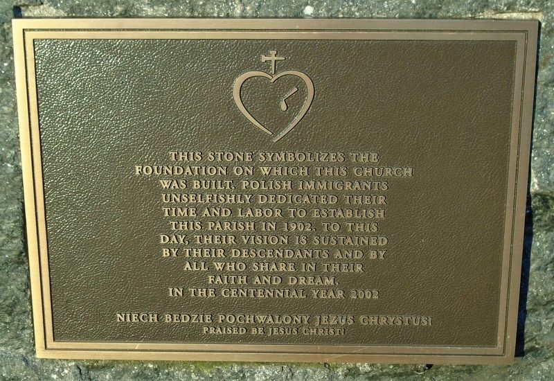 Sacred Heart of Jesus Parish Centennial Marker. Click for full size. Sacred Heart of Jesus Parish Centennial Marker image. Click for full size.