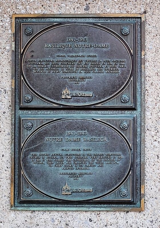 Notre Dame Basilica Marker. Click for full size. Notre Dame Basilica Marker image. Click for full size.
