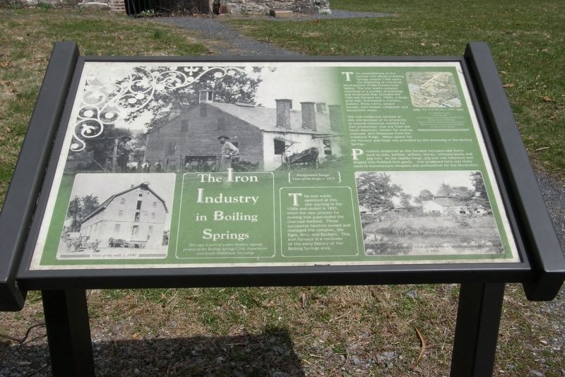 The Iron Industry in Boiling Springs Marker image. Click for full size.