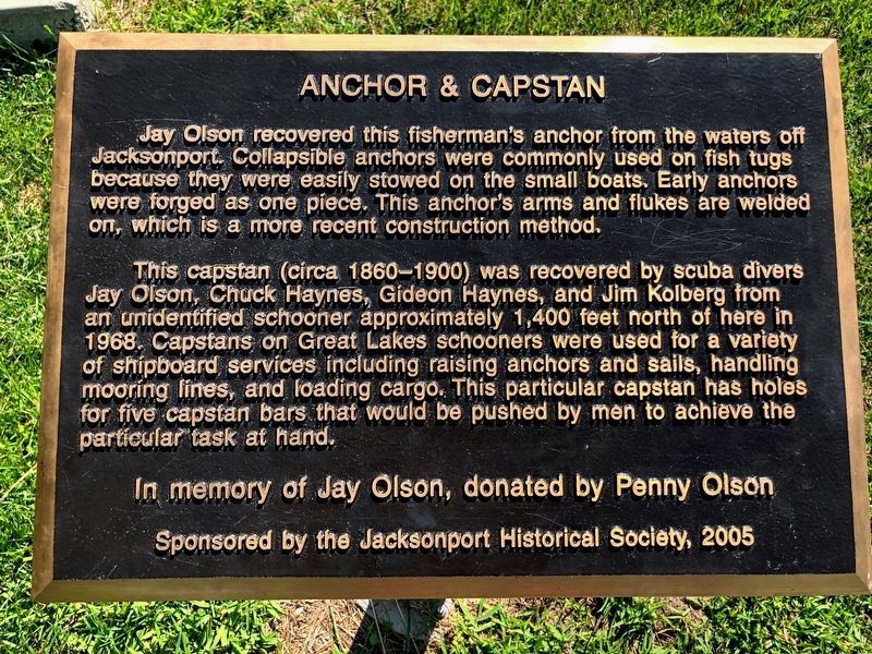 Anchor & Capstan Marker. Click for full size. Anchor & Capstan Marker image. Click for full size.