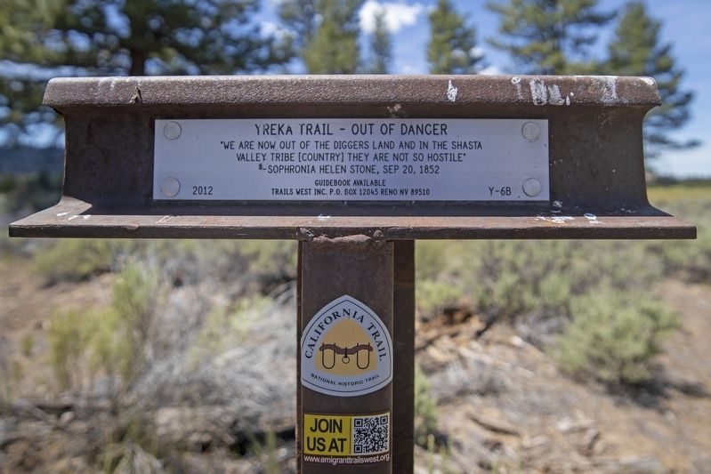 Yreka Trail - Out of Danger Marker image. Click for full size.