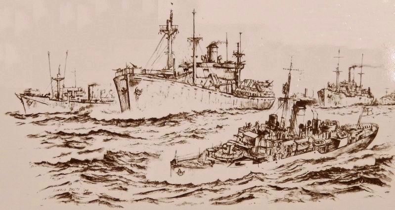 Marker detail: The Atlantic Convoy image. Click for full size.