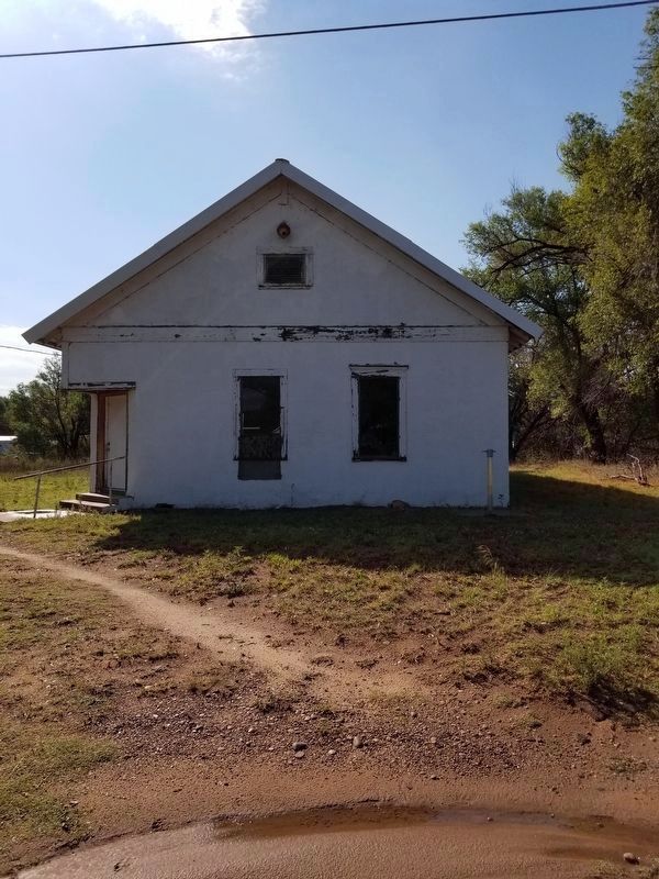 St. Stephen's Baptist Church and missing marker's pole image. Click for full size.