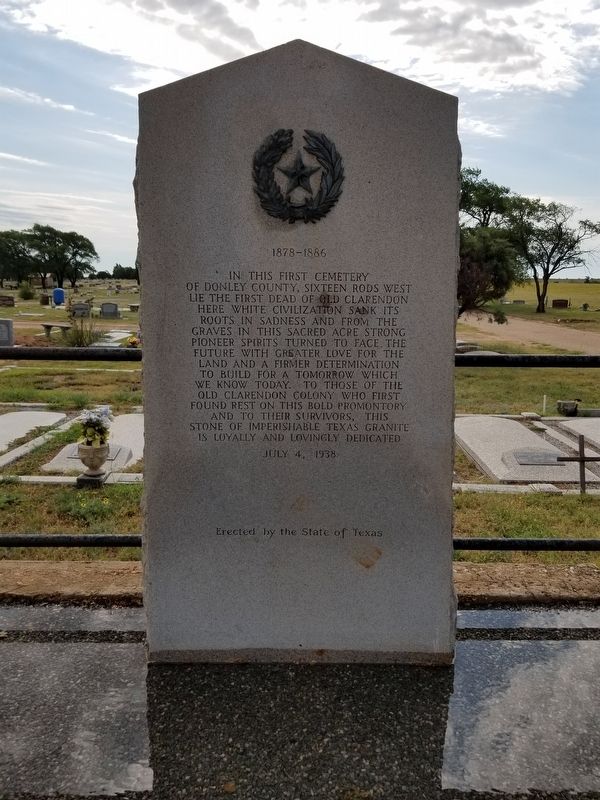 Clarendon Cemetery Marker image. Click for full size.