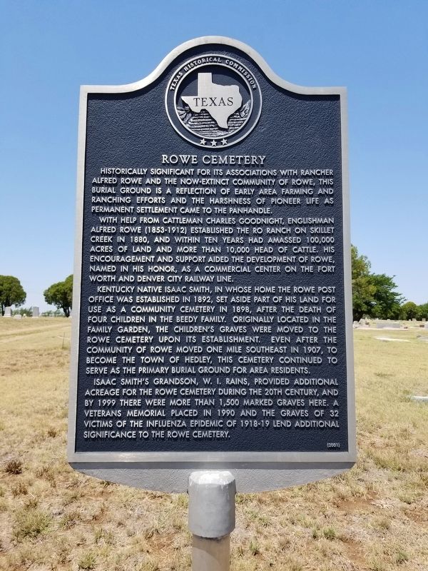 Rowe Cemetery Marker image. Click for full size.