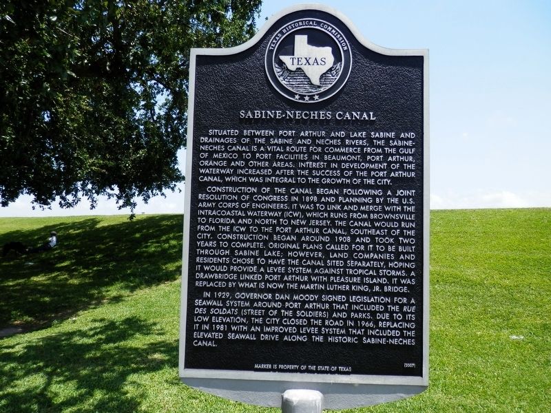 Sabine-Neches Canal Marker. Click for full size. Sabine-Neches Canal Marker image. Click for full size.