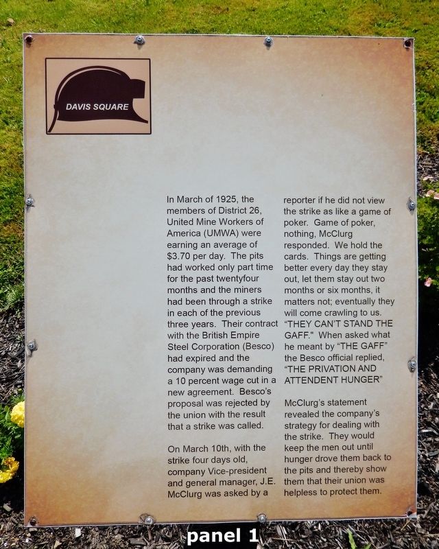 Standing The Gaff Monument (<i>panel 1</i>). Click for full size. Standing The Gaff Monument (<i>panel 1</i>) image. Click for full size.