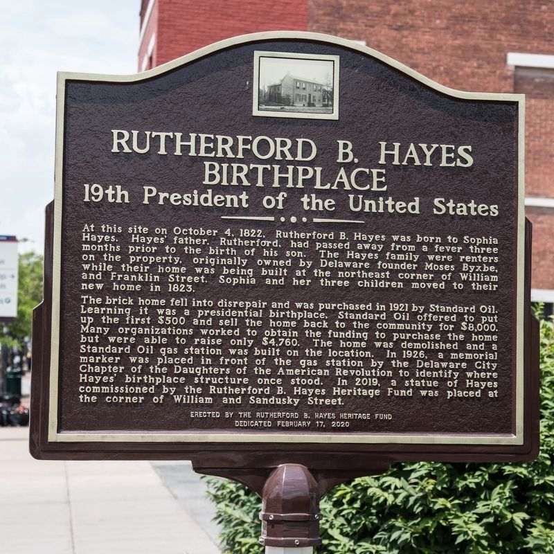 Rutherford B. Hayes Birthplace Marker image. Click for full size.