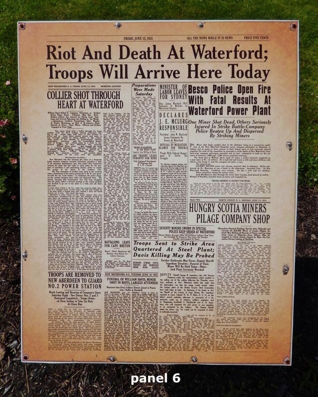 New Waterford News, June 12, 1925 (<i>panel 6</i>) image. Click for full size.
