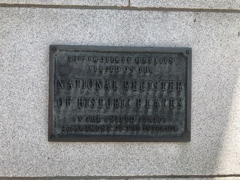 National Register of Historic Places plaque on the library image. Click for more information.