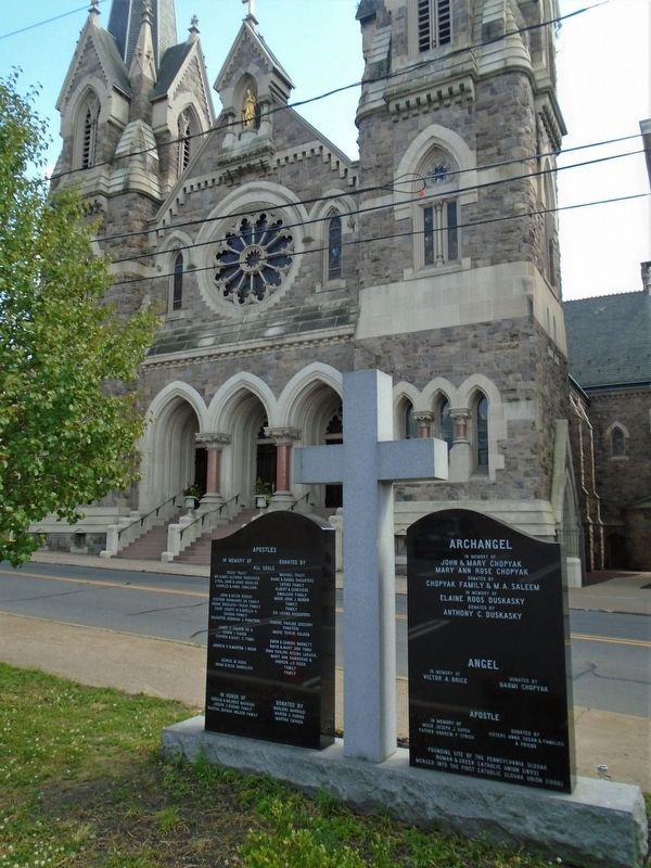 St. John the Baptist Church Marker (back) image. Click for full size.