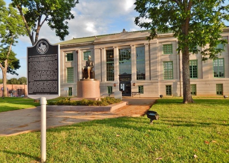 San Augustine County Courthouse Marker. Click for full size. San Augustine County Courthouse Marker image. Click for full size.