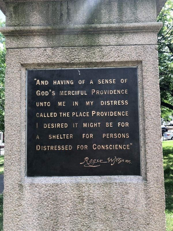 The Landing Place of Roger Williams Marker. Click for full size. The Landing Place of Roger Williams Marker image. Click for full size.
