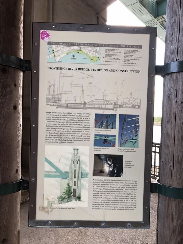 Providence River Bridge Marker image. Click for full size.