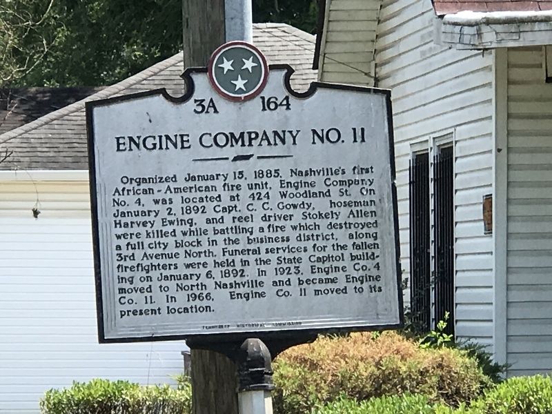 Engine Company No. 11 Marker. Click for full size. Engine Company No. 11 Marker image. Click for full size.