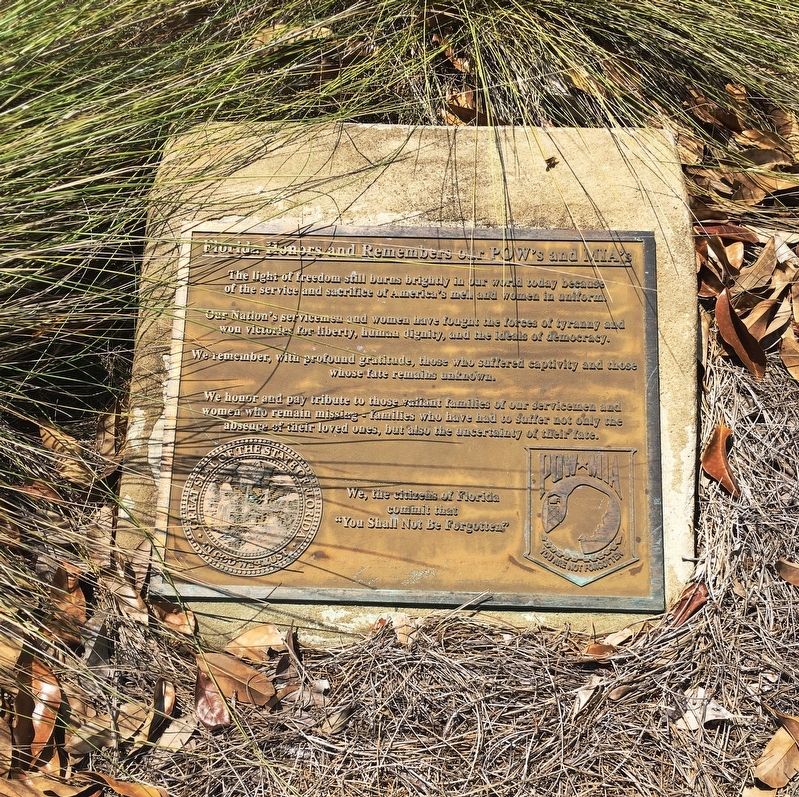 Florida Honors and Remembers our POW’s and MIA’s Marker. Click for full size. Florida Honors and Remembers our POW’s and MIA’s Marker image. Click for full size.