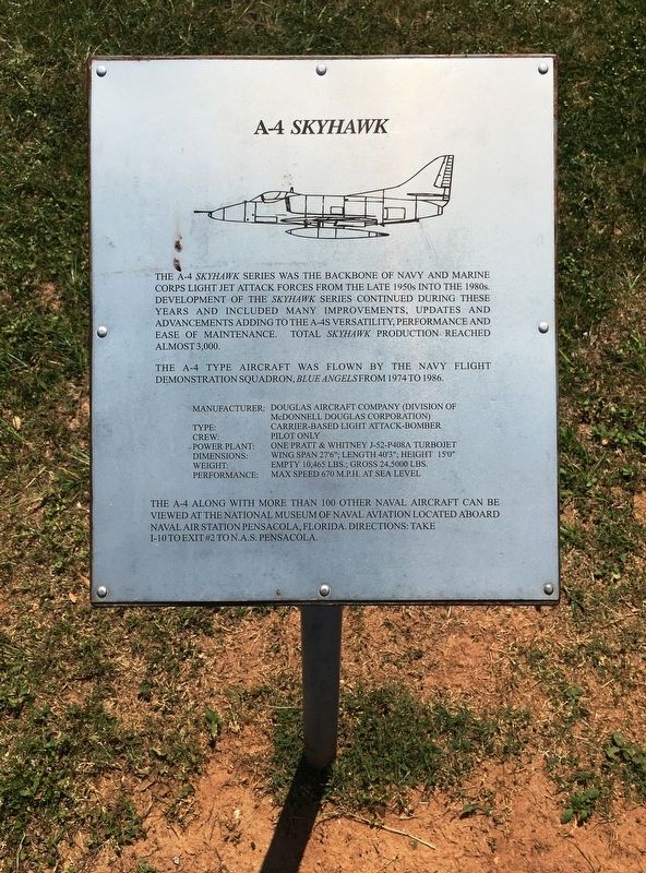 A-4 Skyhawk Marker image. Click for full size.