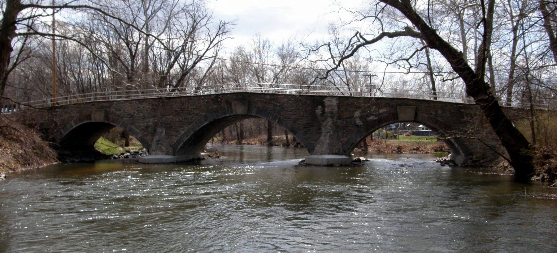 Yellow Britches Creek and the 1854 stone bridge. image. Click for full size.