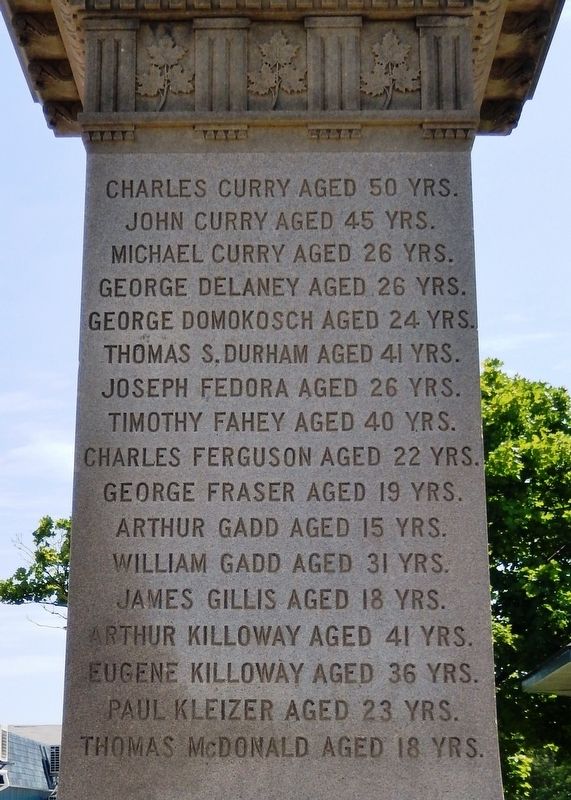 Miner's Monument (<i>west inscription</i>). Click for full size. Miner's Monument (<i>west inscription</i>) image. Click for full size.