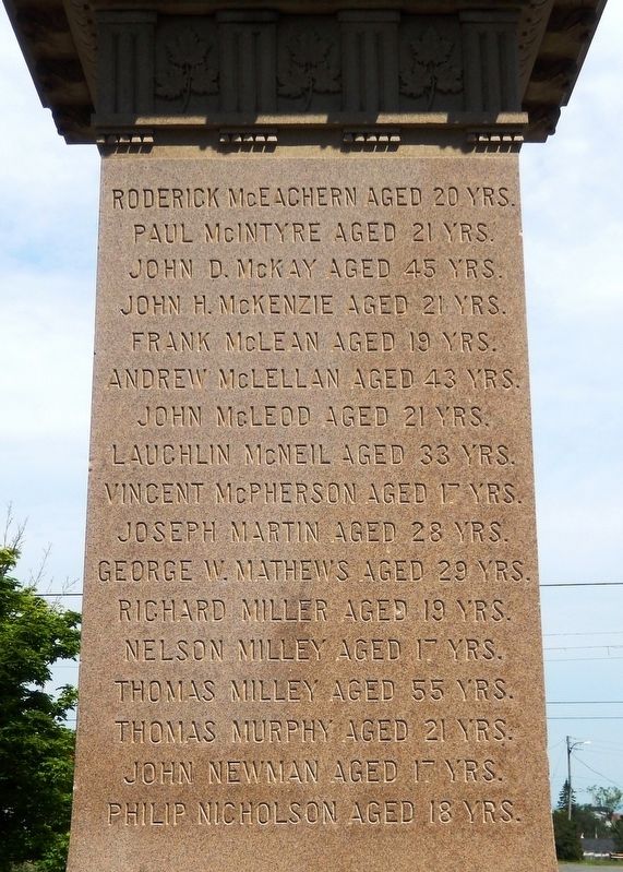 Miner's Monument (<i>south inscription</i>) image. Click for full size.