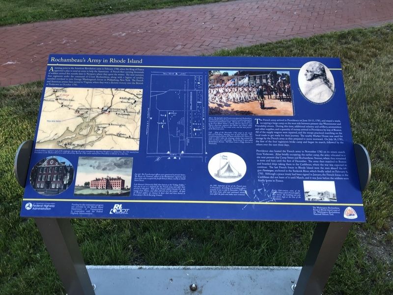 Rochambeau's Army in Rhode Island Marker image. Click for full size.
