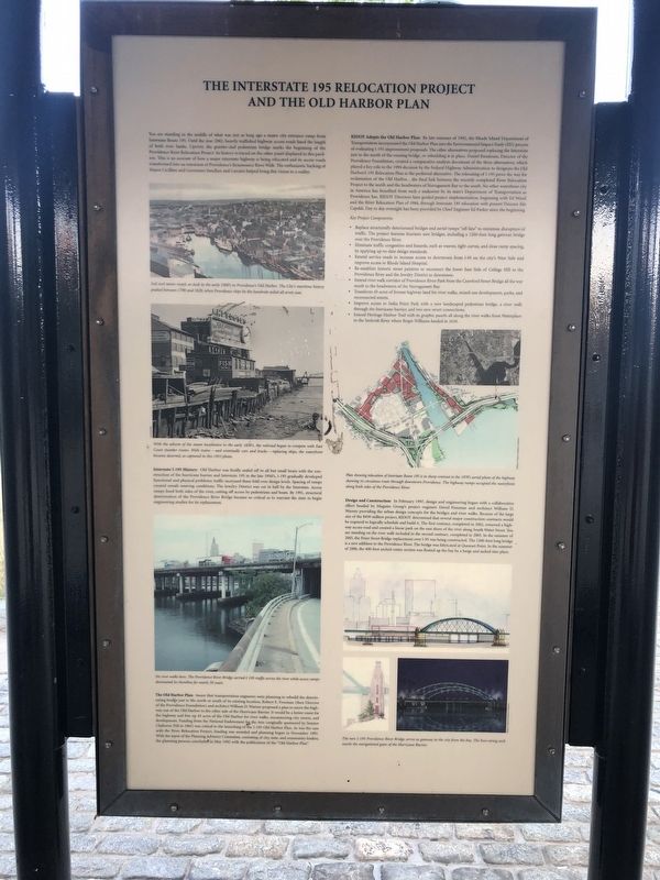 The Interstate 195 Relocation Project and the Old Harbor Plan Marker image. Click for full size.