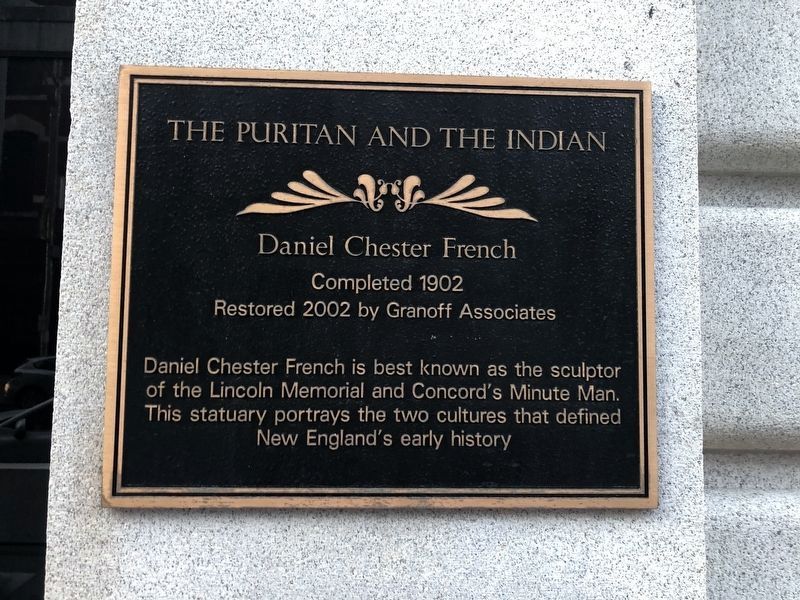 The Puritan and the Indian Marker. Click for full size. The Puritan and the Indian Marker image. Click for full size.