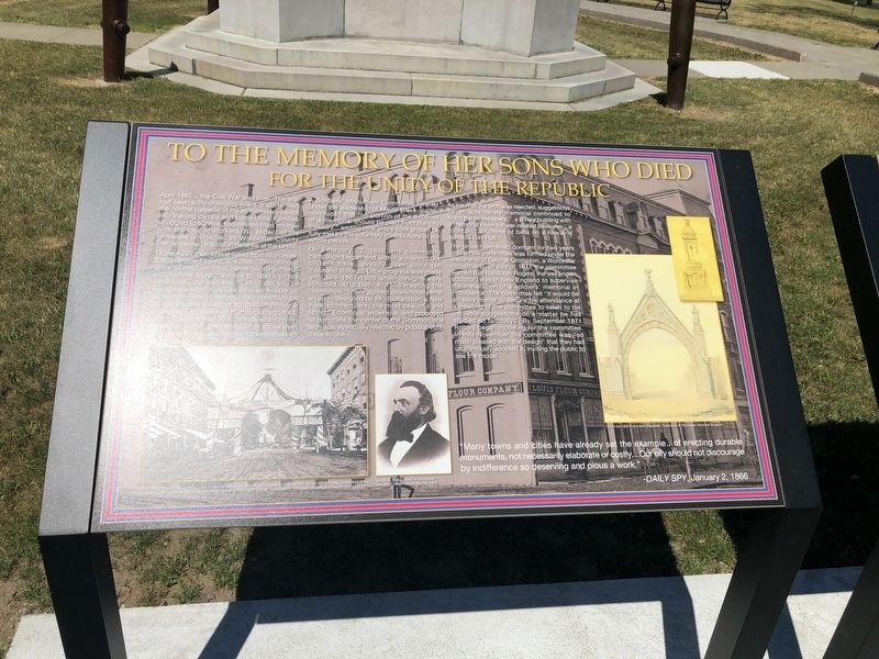 To The Memory Of Her Sons Who Died For The Unity Of The Republic Marker image. Click for full size.