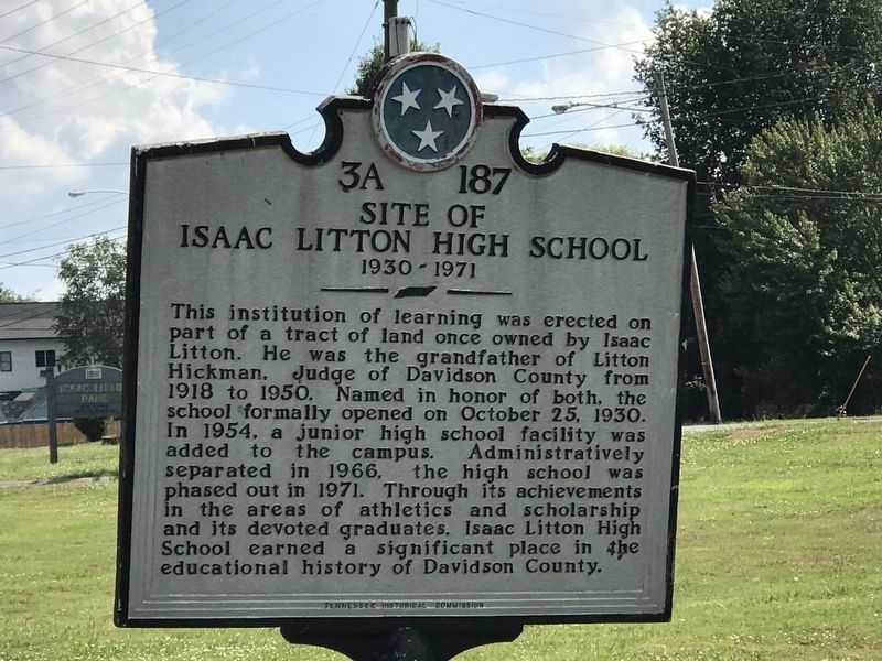 Site of Isaac Litton High School Marker image. Click for full size.