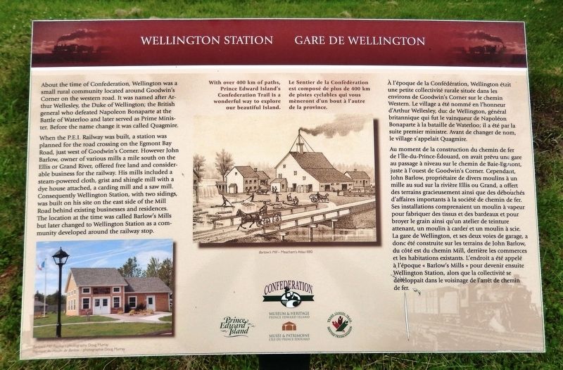 Wellington Station / Gare de Wellington Marker image. Click for full size.