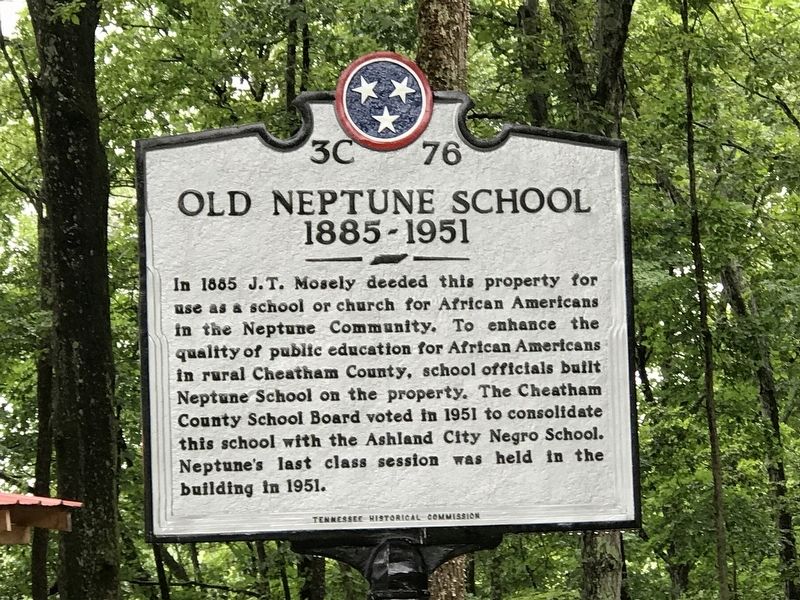 Old Neptune School Marker image. Click for full size.