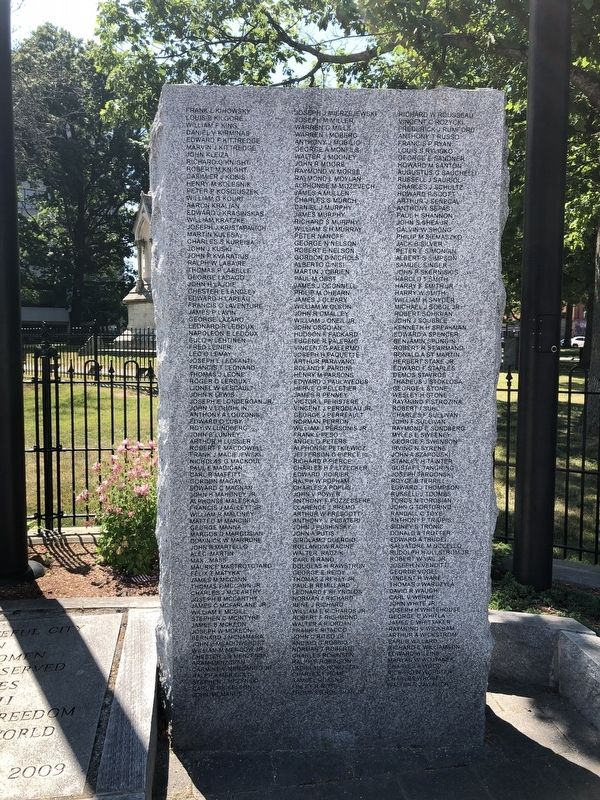 Worcester World War II Memorial image. Click for full size.