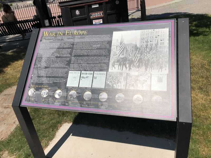 War in Europe Marker. Click for full size. War in Europe Marker image. Click for full size.