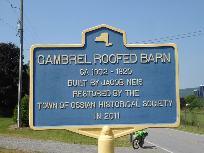 Gambrel Roofed Barn Marker image. Click for full size.
