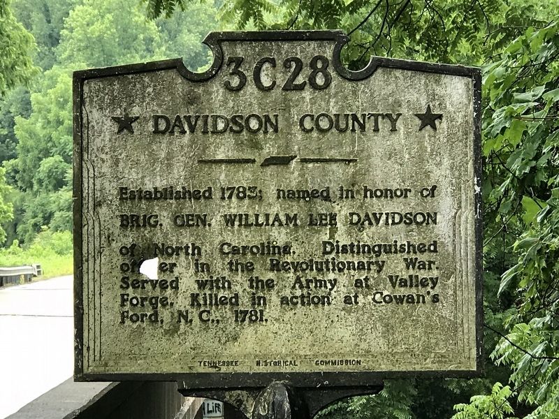 Davidson County / Robertson County Marker image. Click for full size.