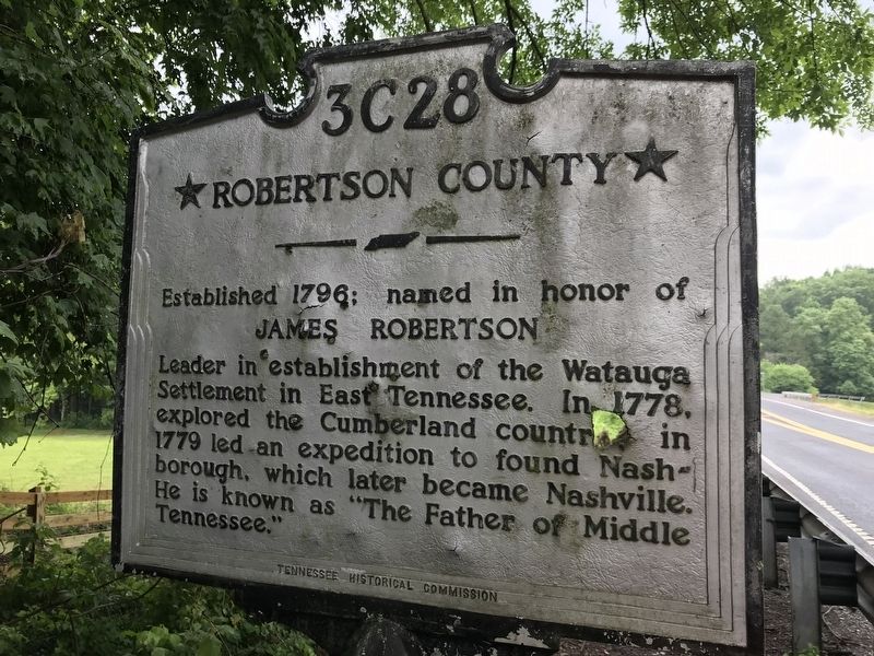 Davidson County / Robertson County Marker image. Click for full size.