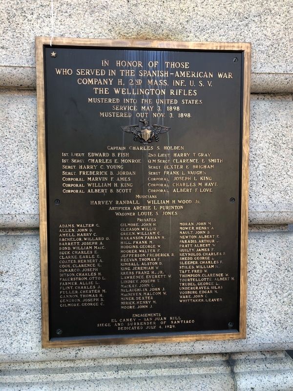 Company H, 2nd Mass. Inf., U. S. V. Marker image. Click for full size.