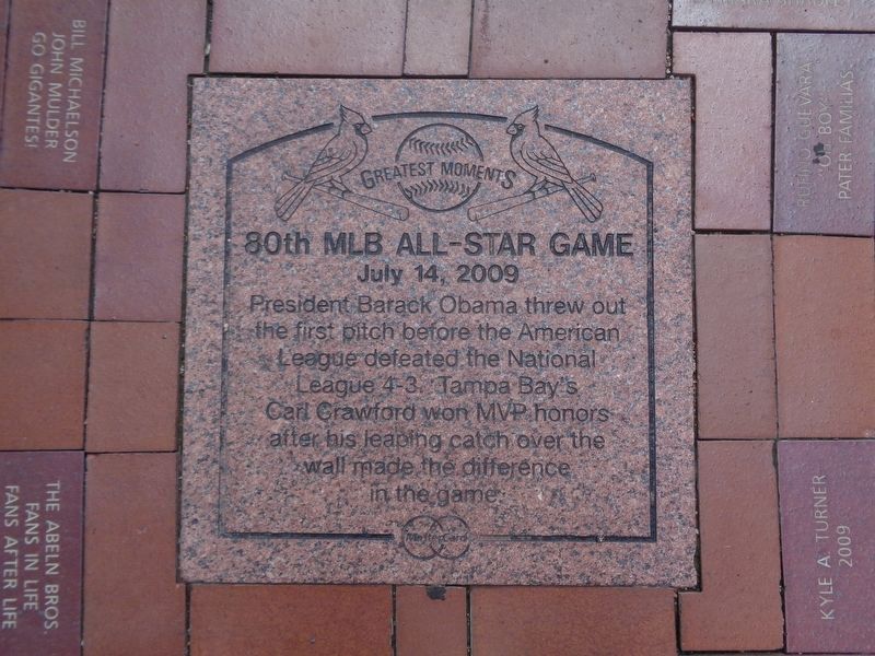 80th MLB All-Star Game Marker. Click for full size. 80th MLB All-Star Game Marker image. Click for full size.